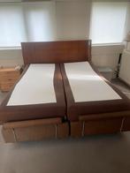 Elektrisch bed zonder topper, Huis en Inrichting, Slaapkamer | Bedden, Ophalen, Verstelbaar, Bruin, 210 cm
