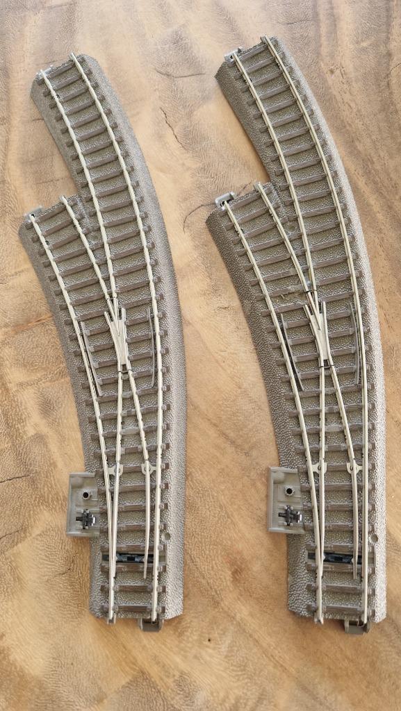 Trix 62671 C-rail boogwissel links (2x), Hobby en Vrije tijd, Modeltreinen | H0, Zo goed als nieuw, Rails, Gelijkstroom, Trix