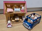 Sylvanian Families startershuis, familiewagen en poppetjes, Kinderen en Baby's, Ophalen of Verzenden, Zo goed als nieuw