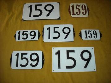 oud emaille huisnummer 159 ook 160 161 162 163 164 165 166 9 beschikbaar voor biedingen