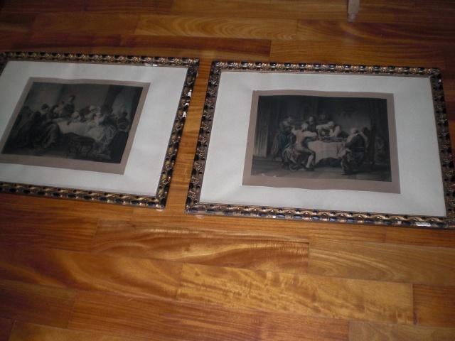 Twee antieke prenten Une anekdote piquante en Gourmendise, Antiek en Kunst, Kunst | Etsen en Gravures, Ophalen of Verzenden