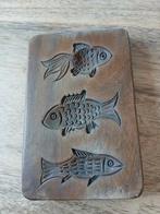 Houten Koekjesvorm met Vissen, Antiek en Kunst, Ophalen of Verzenden