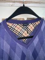 Burberry Heren Trui - Maat XL - Paars Ruitpatroon, Ophalen of Verzenden, Zo goed als nieuw, Maat 56/58 (XL), Paars