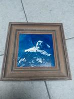 Delfts blauw tegeltableau met vioolspeler, Ophalen