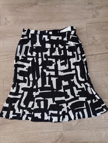 Rok onderdekniel.67cm Micha 36 zwart/wit viscose 2xGedragen  beschikbaar voor biedingen