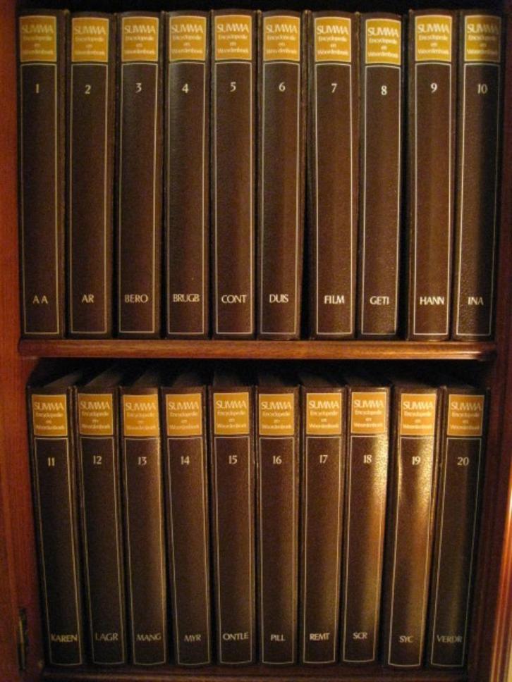 Summa Encyclopedie en Woordenboek, 20 delen, Standaard, Boeken, Encyclopedieën, Gelezen, Dieren, Ophalen of Verzenden