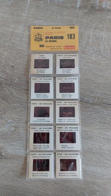 Vintage kodak paris les invalides 103 diapositives 10 dia's  beschikbaar voor biedingen