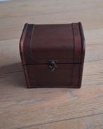 Vintage houten schatkist, Ophalen of Verzenden, Minder dan 50 cm, Minder dan 50 cm