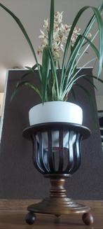 antiek korven plantstand, Verzenden, Gebruikt, Rond, Hout