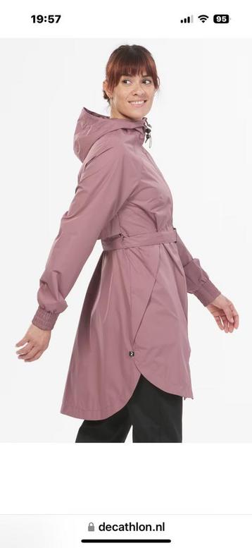 Quecha regenjas dames paars taupe S beschikbaar voor biedingen
