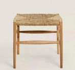Zara Home Essen bankje met seagras 50x51x45.5, Huis en Inrichting, Krukjes, Ophalen, Zo goed als nieuw, Hout