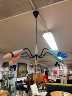 Lamp stilnovo gekleurde spin hanglamp uit jaren 50., Huis en Inrichting, Ophalen of Verzenden, Zo goed als nieuw, Kunststof, Minder dan 50 cm