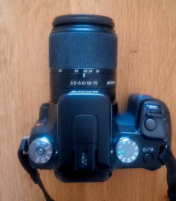 Sony DSLR A-100 complete set met Lowepro Fastpack 200 rugzak beschikbaar voor biedingen