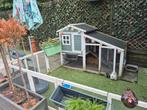 Gratis hok en ren af te halen, Dieren en Toebehoren, Pluimvee | Toebehoren, Ophalen, Gebruikt, Overige typen