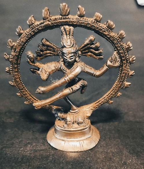 Messing Shiva Nataraja beeldje – dansende Shiva, Huis en Inrichting, Woonaccessoires | Boeddhabeelden, Zo goed als nieuw, Ophalen of Verzenden