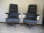 NIEUWSTAAT set Prominent E-100 design relax fauteuils zwart, Ophalen of Verzenden, Zo goed als nieuw, Metaal, 50 tot 75 cm