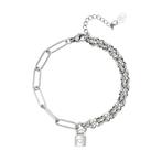 SALE! Armband slotje zilverkleur, Ophalen of Verzenden, Nieuw, Zilver, Staal