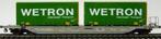 Kombimodell 10382 Set van 3 Containerswagens WETRON, Overige merken, Gelijkstroom, Ophalen of Verzenden, Analoog
