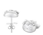 Hello kitty 925 zilveren oorbellen, Nieuw, Ophalen of Verzenden, Knopjes of Stekers, Zilver