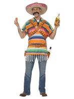 Carnaval Mexico Tequila shooter / master outfit, one size, Carnaval, Overige maten, Ophalen of Verzenden, Kleding