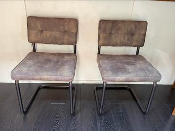 Eetkamer stoelen industrieel vintage bruin van Woood beschikbaar voor biedingen