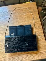 Vintage tas en portemonnee krokodillenleer Pierre Cardin, Ophalen of Verzenden, Gebruikt, Zwart, Handtas