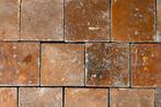 Antieke plavuizen vloer 7m2 19x19 mooie donkere nuance