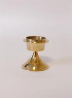 VINTAGE MESSING WAXINELICHTHOUDER | 6,5 CM (3 STUKS), Gebruikt, -, -, Ophalen of Verzenden