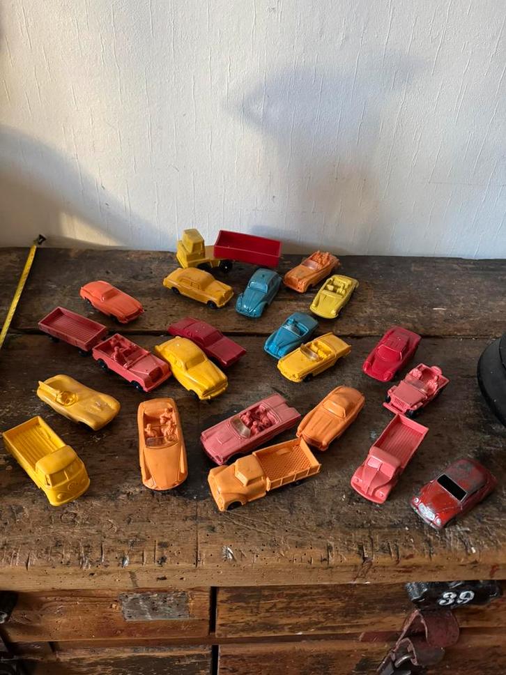 Verzameling oude plastic auto's 60e jaren  en lion car DKW, Antiek en Kunst, Antiek | Speelgoed, Ophalen of Verzenden