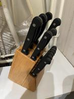 Blokker messenblok met 12 messen, Ophalen of Verzenden, Gebruikt, Rvs of Chroom