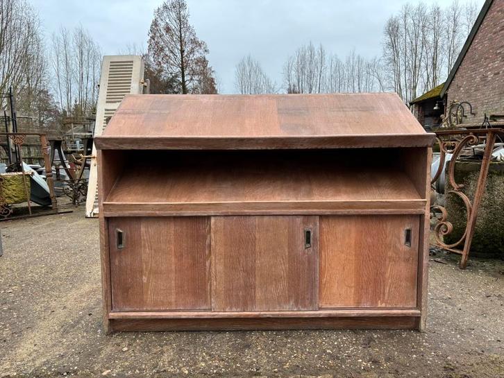 Oude tijdschriften kast of lectuurkast wachtkamer, Antiek en Kunst, Curiosa en Brocante, Ophalen of Verzenden