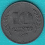 Nederland 10 cent 1942 Wilhelmina Zink, Sch. 1032, Postzegels en Munten, Munten | Nederland, Koningin Wilhelmina, 10 cent, Ophalen of Verzenden