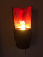 Nieuw 2 stuks lamp handgemaakt van dakpan met net echte vlam, Ophalen of Verzenden, Nieuw