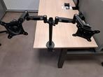 4 Dubbele monitorsteunen/ armen/ beugels, Computers en Software, Monitoren, Ophalen of Verzenden, Zo goed als nieuw