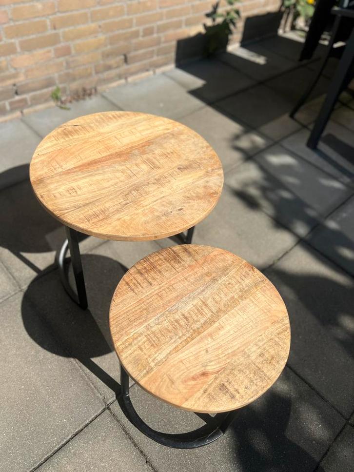 Round Cen, Huis en Inrichting, Tafels | Salontafels, Zo goed als nieuw, Minder dan 50 cm, 50 tot 100 cm, Rond, Ophalen of Verzenden