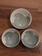 3xSchaaltje Aqua ø13,5+10cm,Gusta Celebrate The Day=3euro, Ophalen of Verzenden, Zo goed als nieuw, Glas, Overige stijlen