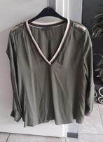 Blouse AirField olijfgroen met goud maat 44, Maat 42/44 (L), Nieuw, Ophalen of Verzenden, Lange mouw
