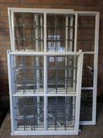 Authentieke stalen ramen,wit, 8x glas en lood en 4x gewoon g, Dieren en Toebehoren, Ophalen, Gebruikt, Metaal, Overige typen