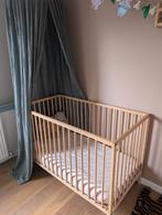 Ledikant Puck beuken + hemeltje, Ophalen, Gebruikt, Ledikant