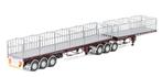 DRAKE FREIGHTER VLAKKE TRAILER SET VINTAGE BURGUDY