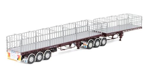 DRAKE FREIGHTER VLAKKE TRAILER SET VINTAGE BURGUDY, Hobby en Vrije tijd, Modelauto's | 1:50, Nieuw, Bus of Vrachtwagen, Wsi, Ophalen of Verzenden