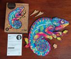 Unidragon Houten Puzzel - Chameleon, Ophalen of Verzenden, Minder dan 500 stukjes, Zo goed als nieuw, Legpuzzel