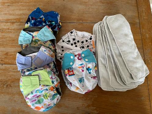 6 Wasbare luiers + 10 inleggers, Kinderen en Baby's, Badjes en Verzorging, Overige typen, Ophalen of Verzenden