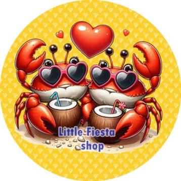 LF4593 icing frosting krab 20cm eetbare taart plaat print  beschikbaar voor biedingen