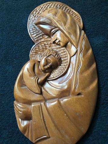 Houten Maria met Kind Beeld - Filipijnen beschikbaar voor biedingen