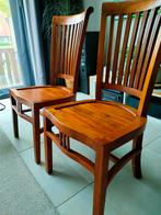 Stevige houten stoelen 2 stuks., Huis en Inrichting, Complete eetkamers, Gebruikt, Ophalen