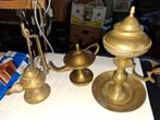 Oude koperen olielampen set, Ophalen of Verzenden, Koper