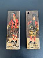 Antieke houten wanddecoratie soldaten Highlander& Grenadier, Ophalen of Verzenden