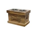 Honden Voerbak Voederbak Hondenbar Drinkbak Mangohout, Dieren en Toebehoren, Info@dehanzeherten.nl, Nieuw, Ophalen of Verzenden