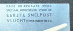 Zeldzaam poststuk – 1e vlucht Pander Postjager 1933, Postzegels en Munten, Brieven en Enveloppen | Nederland, Verzenden, Briefkaart